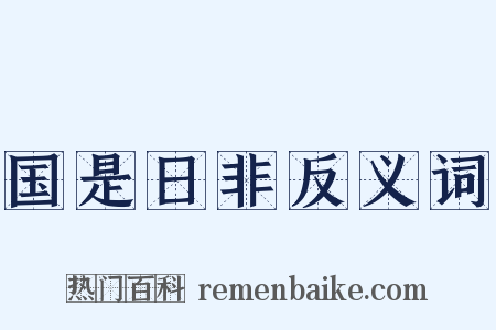 国是日非反义词是什么意思的图片